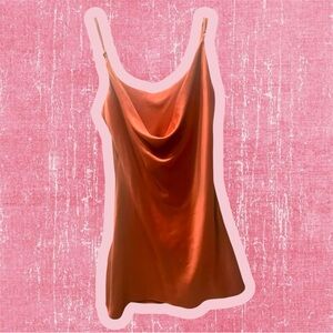 Privacy Please Rosy Pink Satin Slip Dress – XS